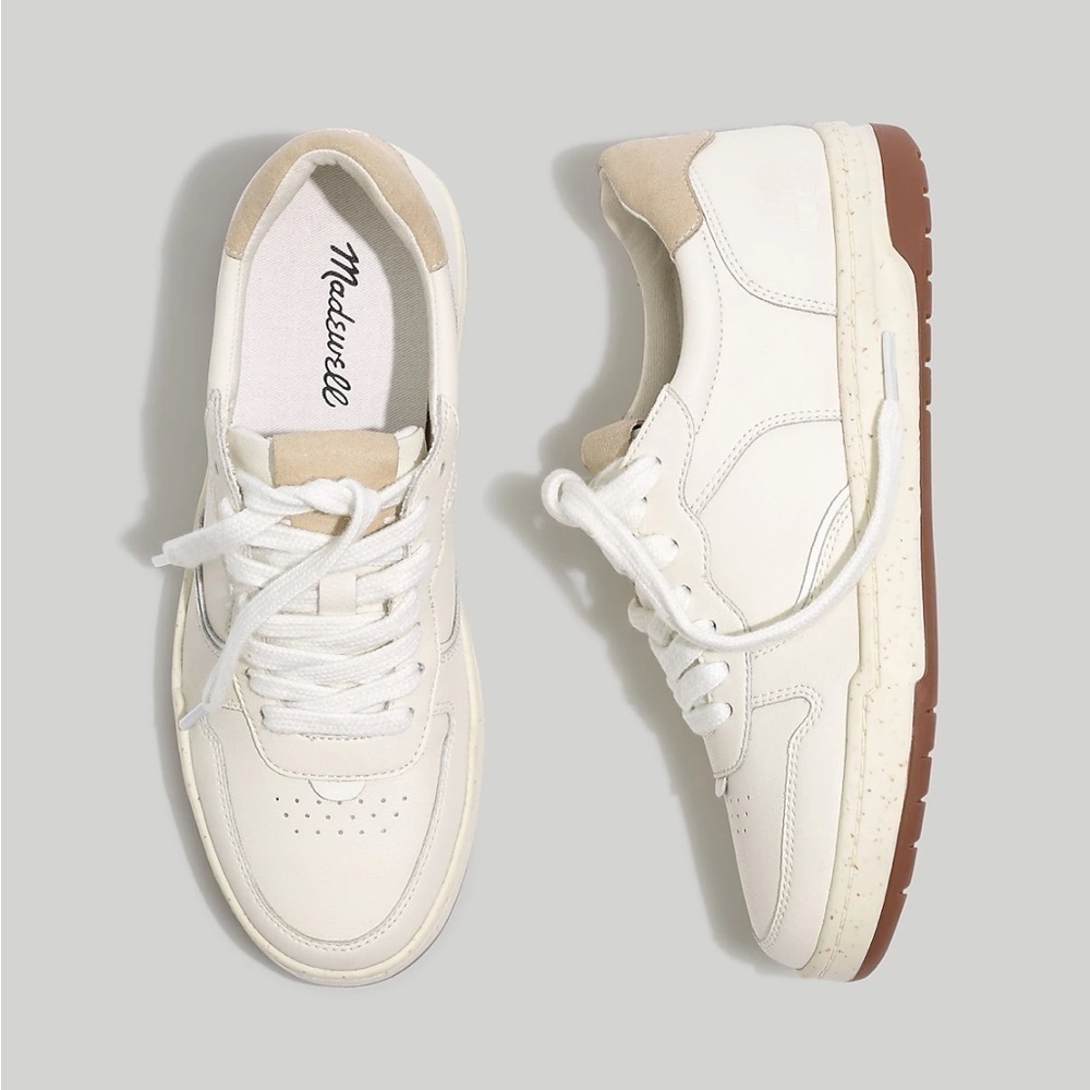 Madewell Court Sneakers in White Leather